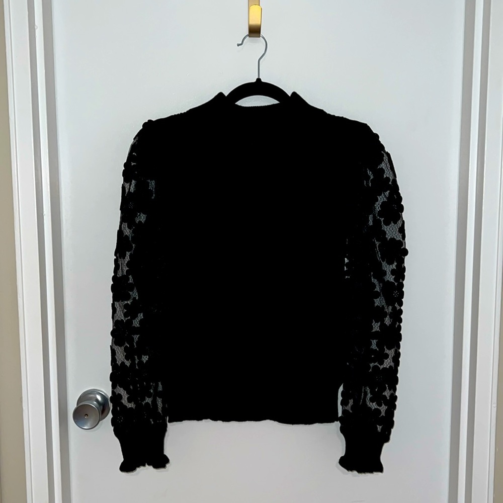 Juri Mozart Floral Appliqué Sweater